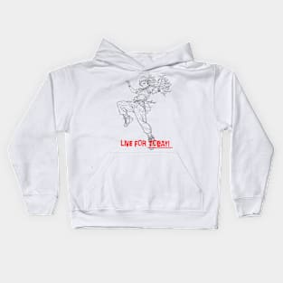 Live for Today Anime Line art Kids Hoodie